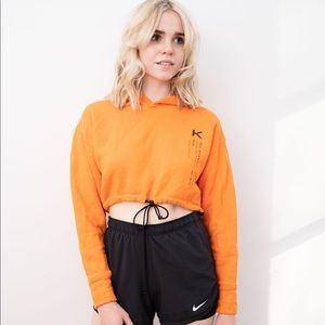 Koral Cropped Hoodie Sweatshirt Logo Graphic Small